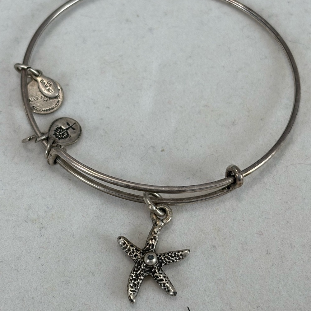 Alex and Ani Silver Starfish Bangle